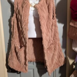 Faux Fur Vest in Soft Brown